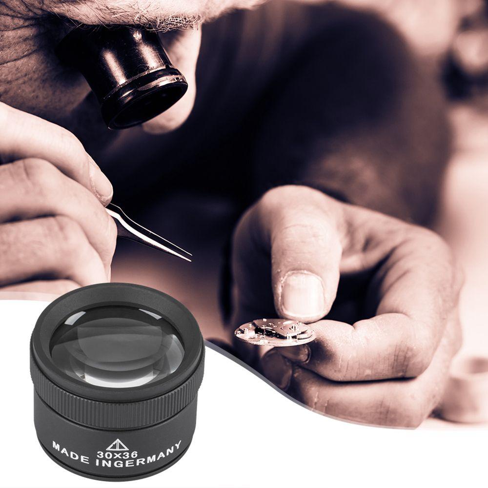Kính lúp quillan đánh giá đồ trang sức cầm tay nhẹ 30x 36mm cho tem đồng hồ sửa chữa loupe
