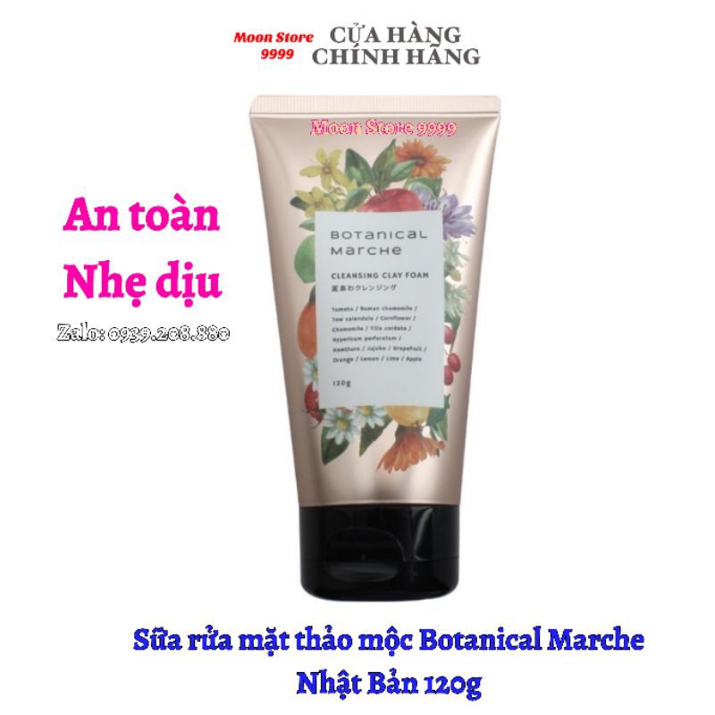 Sữa rửa mặt thảo mộc Botanical Marche 120g Nhật Bản, Moon Store 9999