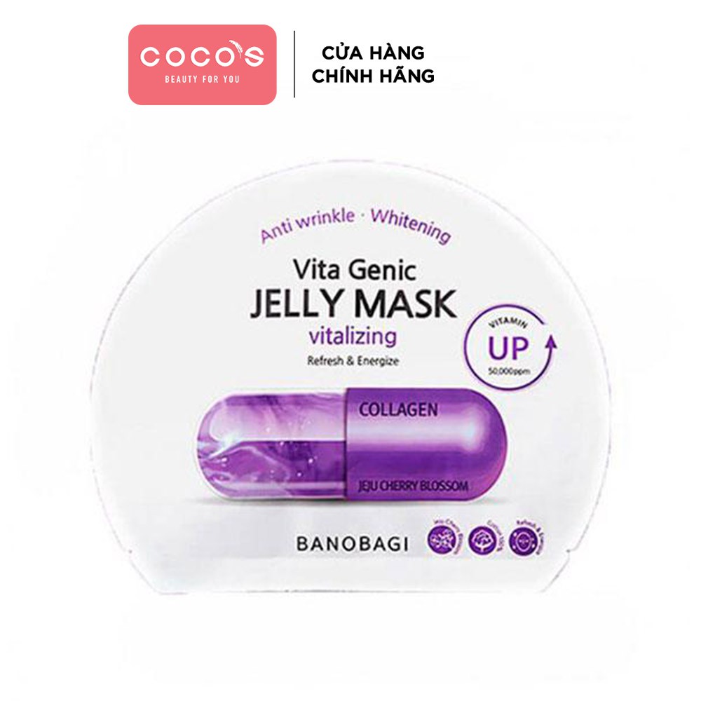 [Mã COSCOCOT4 -8% đơn 250K] Mặt Nạ Dưỡng Da Banobagi Vita Jelly Mask Vitalizing 2020 30ml - [BANOBAGI TÍM]