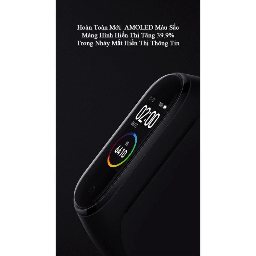 THANH LÝ XẢ KHO XiaoMi MiBand 4 đồng hồ thông minh band AI Màng hình 7 sắc Đo nhịp tim đo huyết bước chân app tập thể dụ