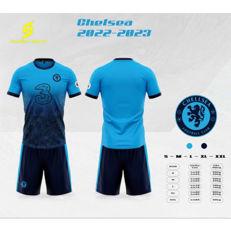 Áo bóng đá chelsea biển mới nhất mùa giải 22/23