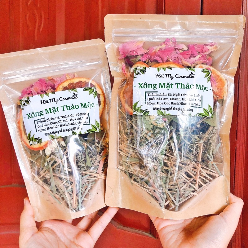 Xông Mặt Thảo Mộc Nhà Làm Hải My Cosmetic - Đẩy mụn ẩn, giảm các loại mụn, thanh lọc da - 100gram