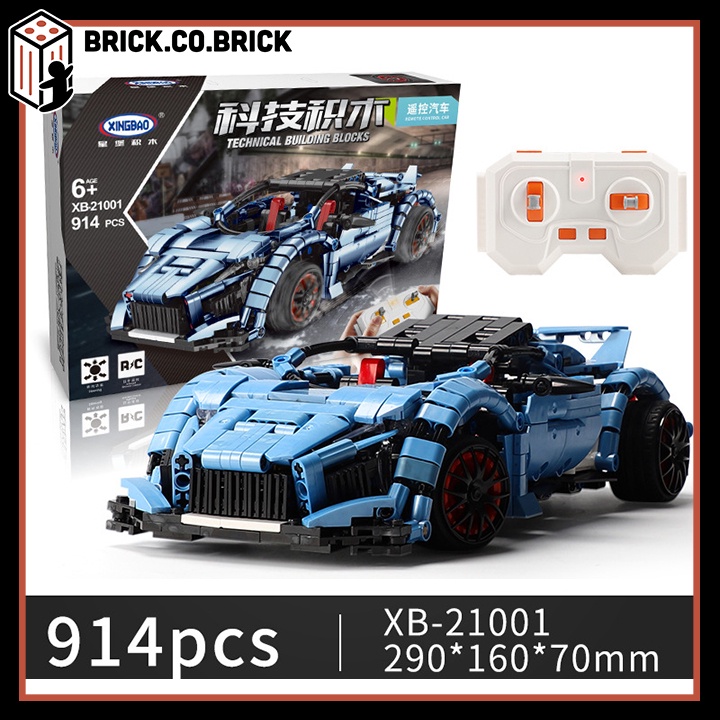 Xe Điều Khiển Từ Xa Loại Mô Hình Lắp Ráp Technic Road Racing Super Car XB21001 XB21002