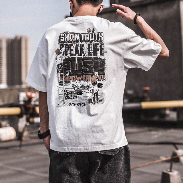 Áo thun Bivota áo phông tay lỡ form rộng PUSH Unisex phong cách Hàn Quốc AT05 | BigBuy360 - bigbuy360.vn