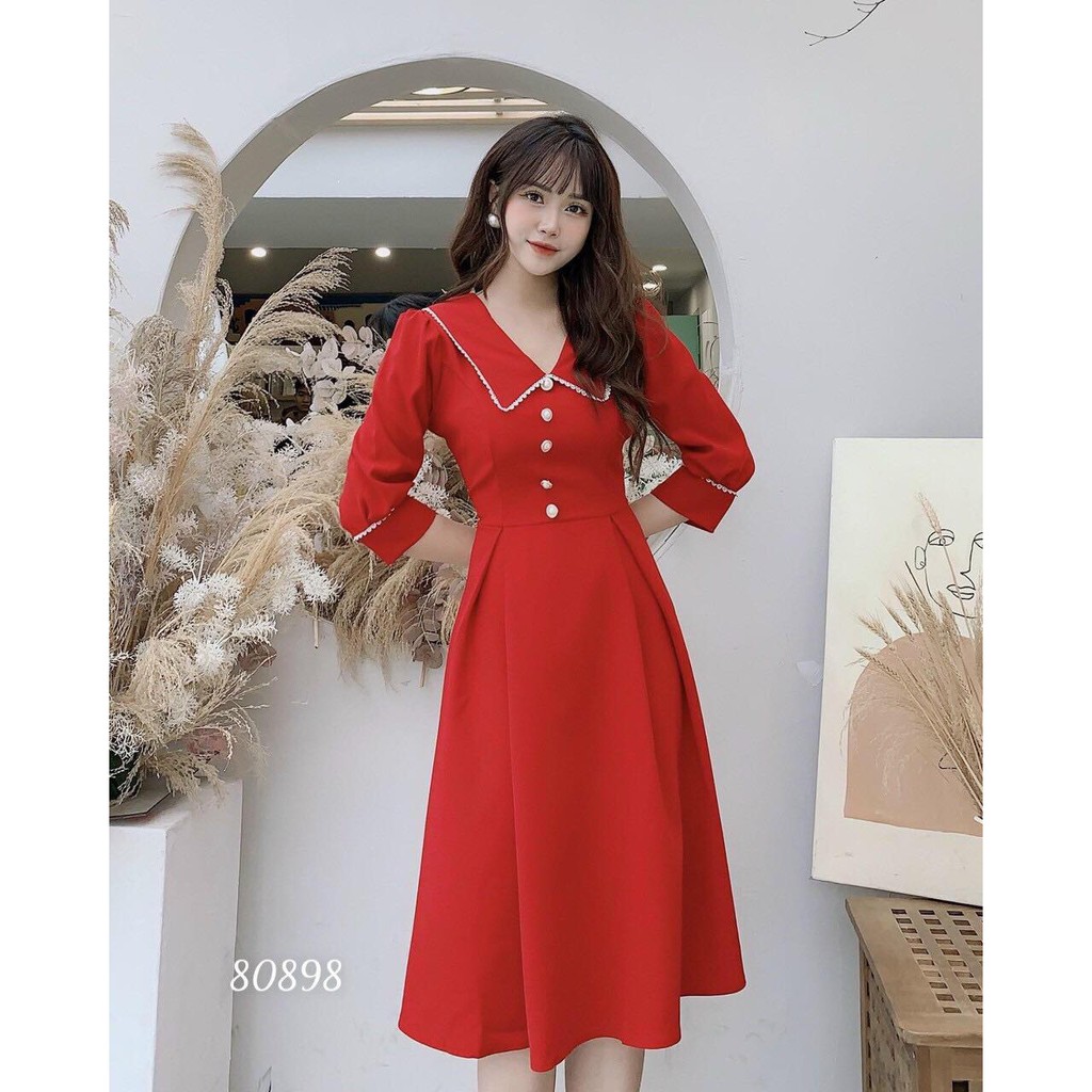 ĐẦM XÒE DỰ TIỆC TAY LỠ PHỐI NÚT SIÊU DỄ THƯƠNG