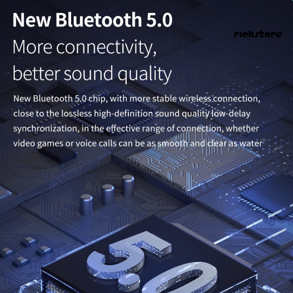 Tai Nghe Bluetooth V5.0 Ej-W12 Chống Thấm Nước Và Phụ Kiện