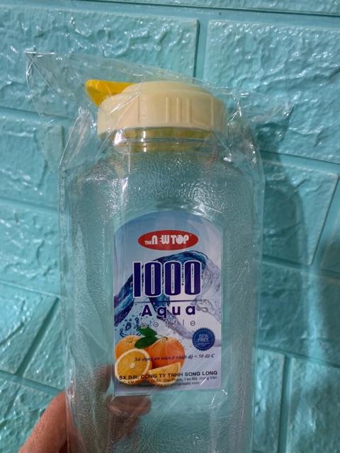 Bình nước cá nhân 500ml - 750ml - 1000ml tròn - 1000ml vuông Nhựa Song Long an toàn