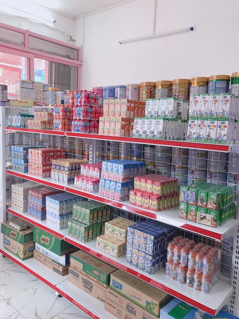 Kệ sắt để bỉm sữa giá rẻ Cao 1m8 dài 90cm 5 tầng