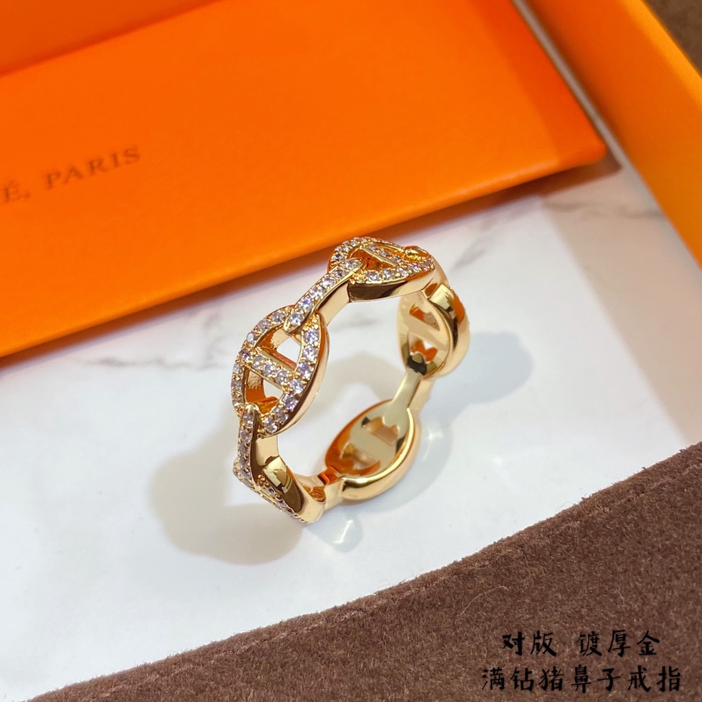 Nhẫn nữ cao cấp 𝑯𝒆𝒓𝒎𝒆𝒔 HM lấp ánh, sành điệu, thời thượng