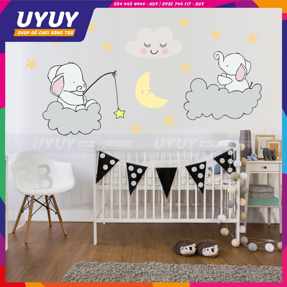 Decal Tranh Dán Tường Trang Trí Phòng Ngủ Của Bé Style Hàn Quốc