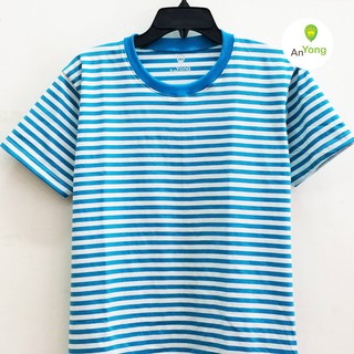 Áo thun sọc trơn tay ngắn