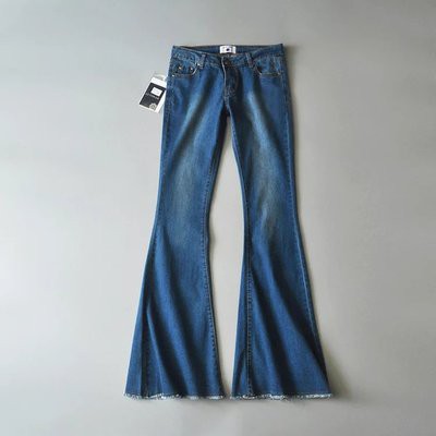 Quần Jeans Nữ Ống Loe Thời Trang Châu Âu 2018