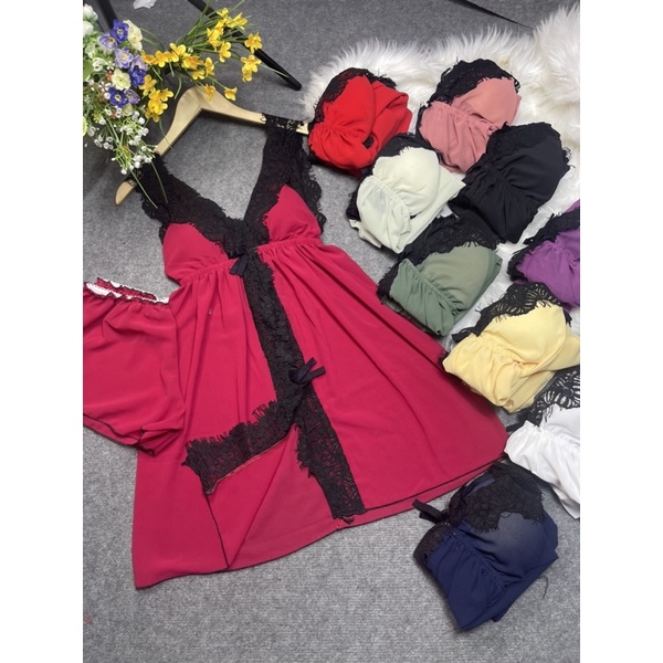 Đầm ngủ mút ngực, phom 60kg