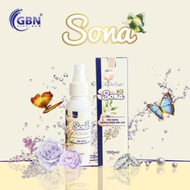 [FREESHIP 50K] Nước Xịt Xả Vải Khô SoNa - Hương Nước Xả Vải Dịu Nhẹ 100ml