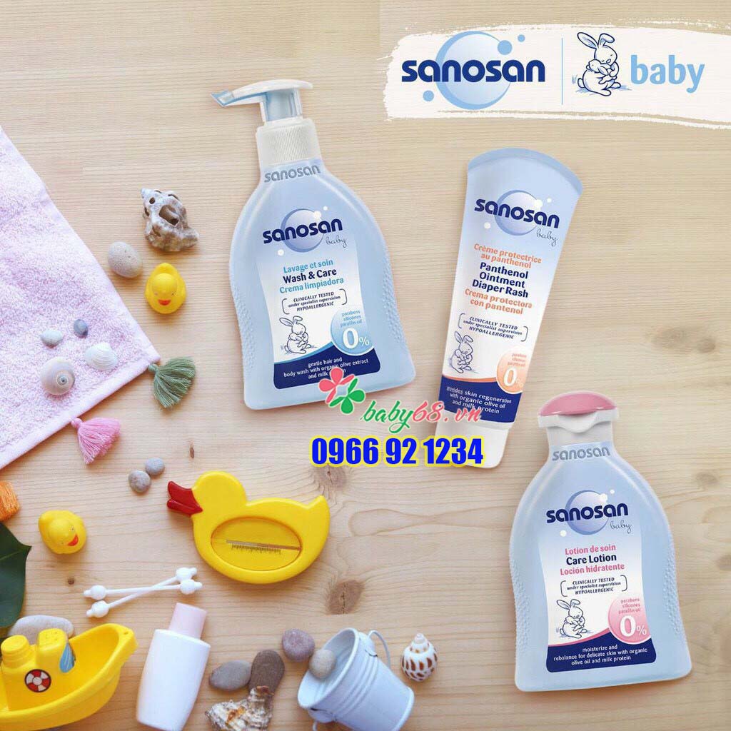 Sữa tắm gội dịu nhẹ Sanosan chiết xuất olive hữu cơ 200ml/ 500ml