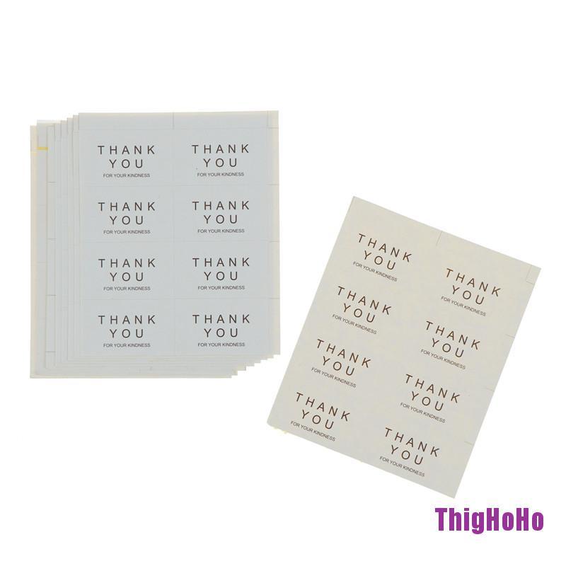 Set 10 Tờ 80 / 10 Tờ Nhãn Dán In Chữ Thank You For Your Kindness Dùng Trang Trí Hộp Quà Tặng