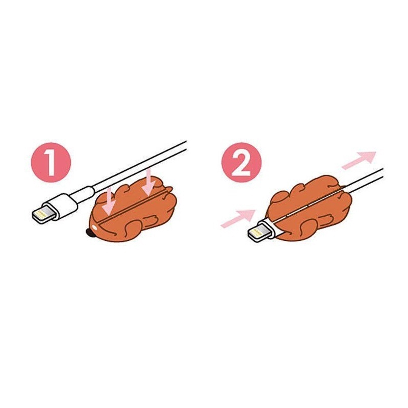Phụ Kiện Bảo Vệ Đầu Dây Cáp Hoạt Tiết Động Vật Dễ Thương