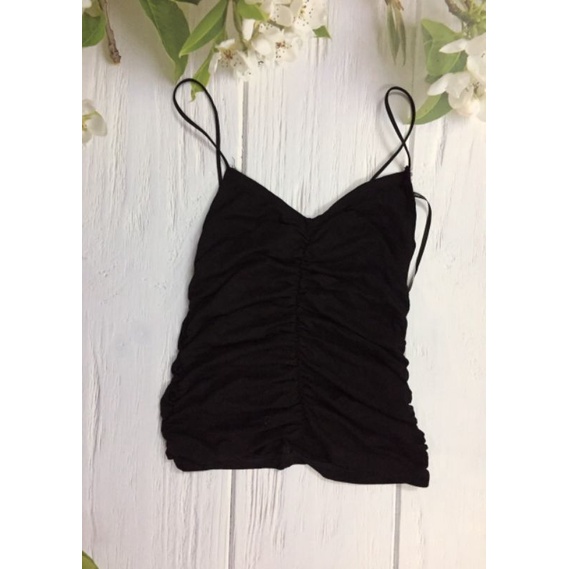 Áo crop top cami ruched hai dây nhún ngực f21 VNXK croptop sexy forever 21 xuất khẩu dư xịn