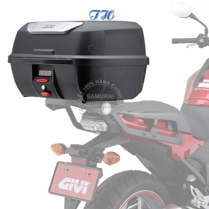 Thùng sau givi E43NTL 43 lít đựng 2 nón bảo hiểm - chình hãng bảo hành 2 năm