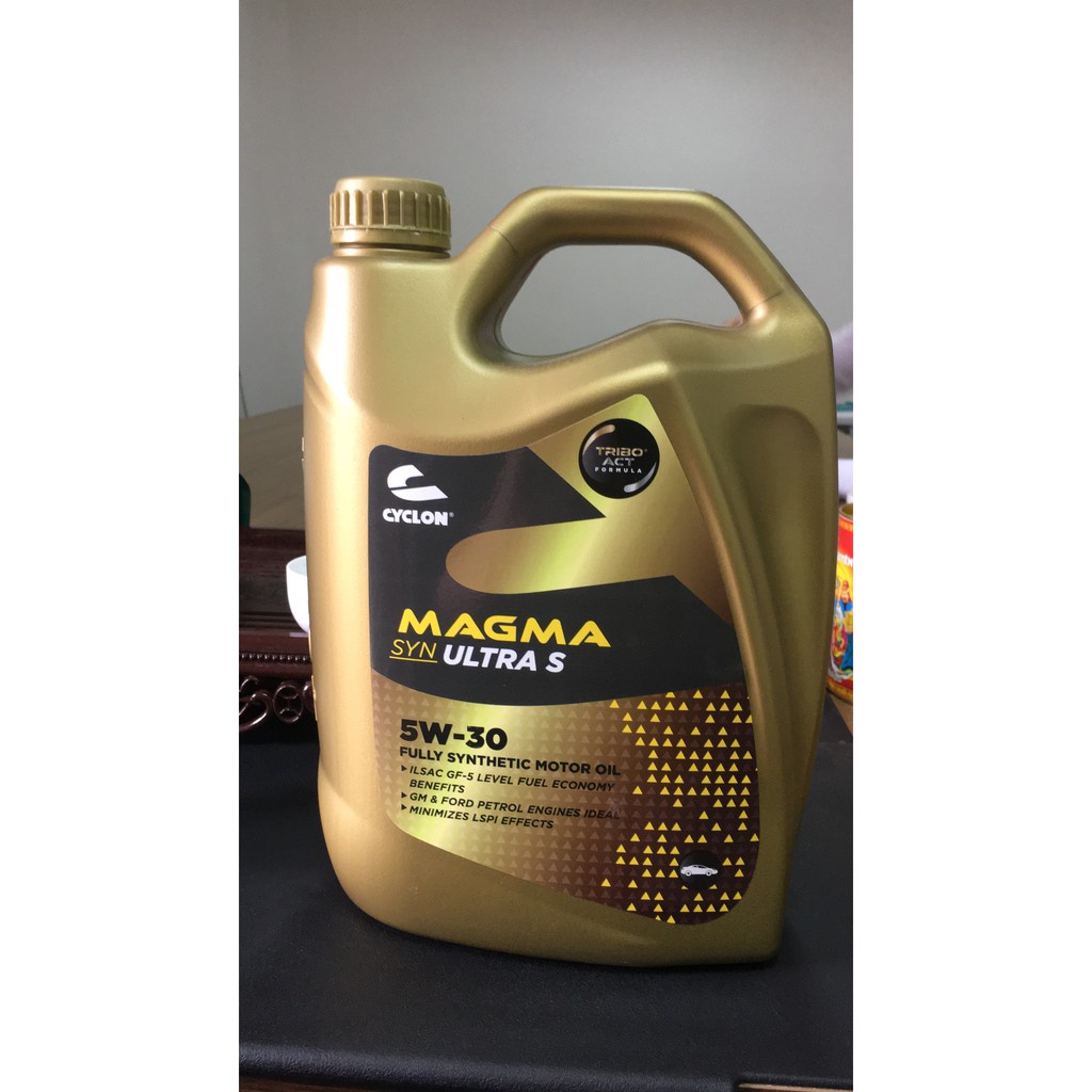 Dầu nhớt ô tô cao cấp tổng hợp Cyclon Magma Syn Ultra S 5w-30 dexos1 Gen2 can 4L