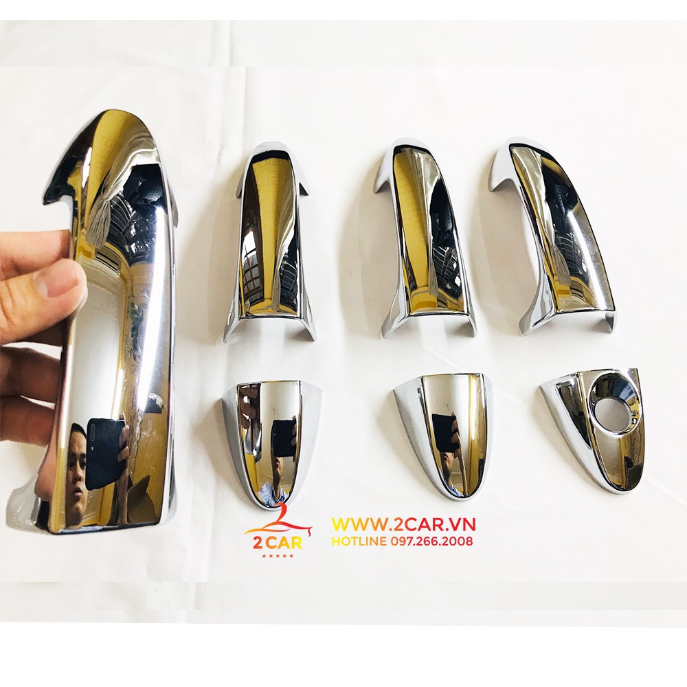 Bộ ốp tay, hõm xe Honda Jazz 2018-2020 mạ crom cao cấp