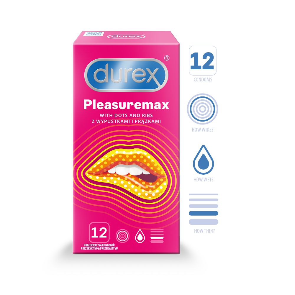 [COMBO 5HỘP]Bao Cao Su Durex Pleasuremax (Hộp 12 cái)-(SIÊU MỎNG-GÂN)-KÍCH THÍCH ÂM ĐẠO-KÉO DÀI THỜI GIAN-CHÍNH HÃNG