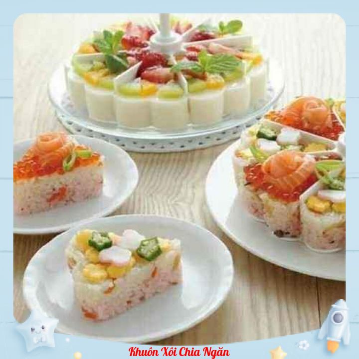Khuôn Chia Xôi - Khuôn đa năng làm thạch rau câu,cơm, bánh - 8 ngăn