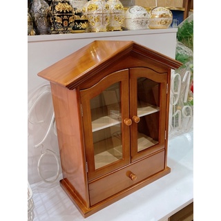 Tủ thuốc gỗ 2 cánh có hộc tủ bằng gỗ cao su tự nhiên. Hàng VN xuất khẩu