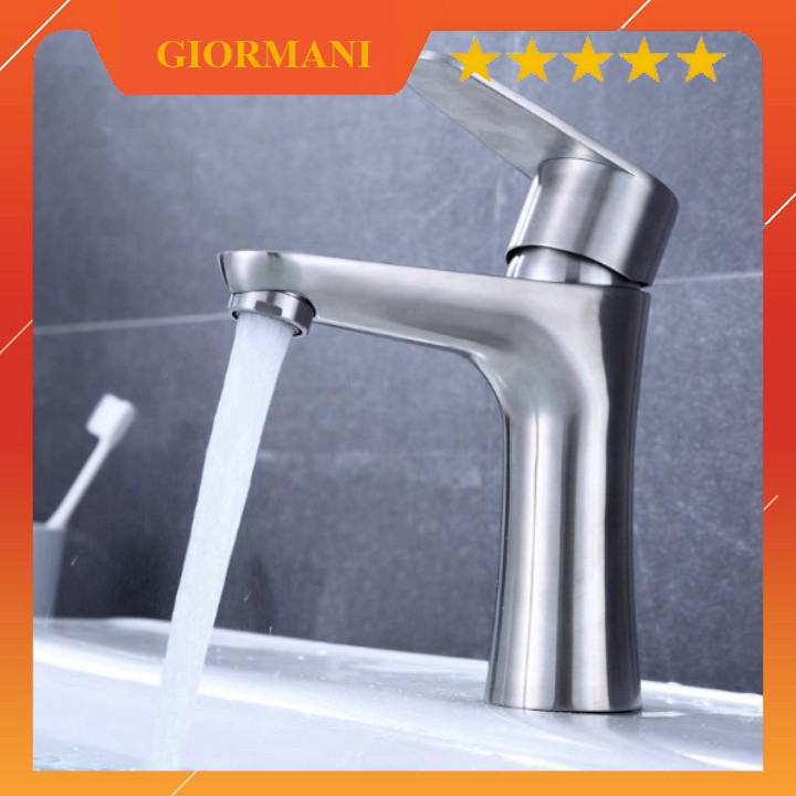 Vòi rửa mặt, Vòi chậu lavabo nóng lạnh inox 304 SNL30 tặng đôi đây cấp inox