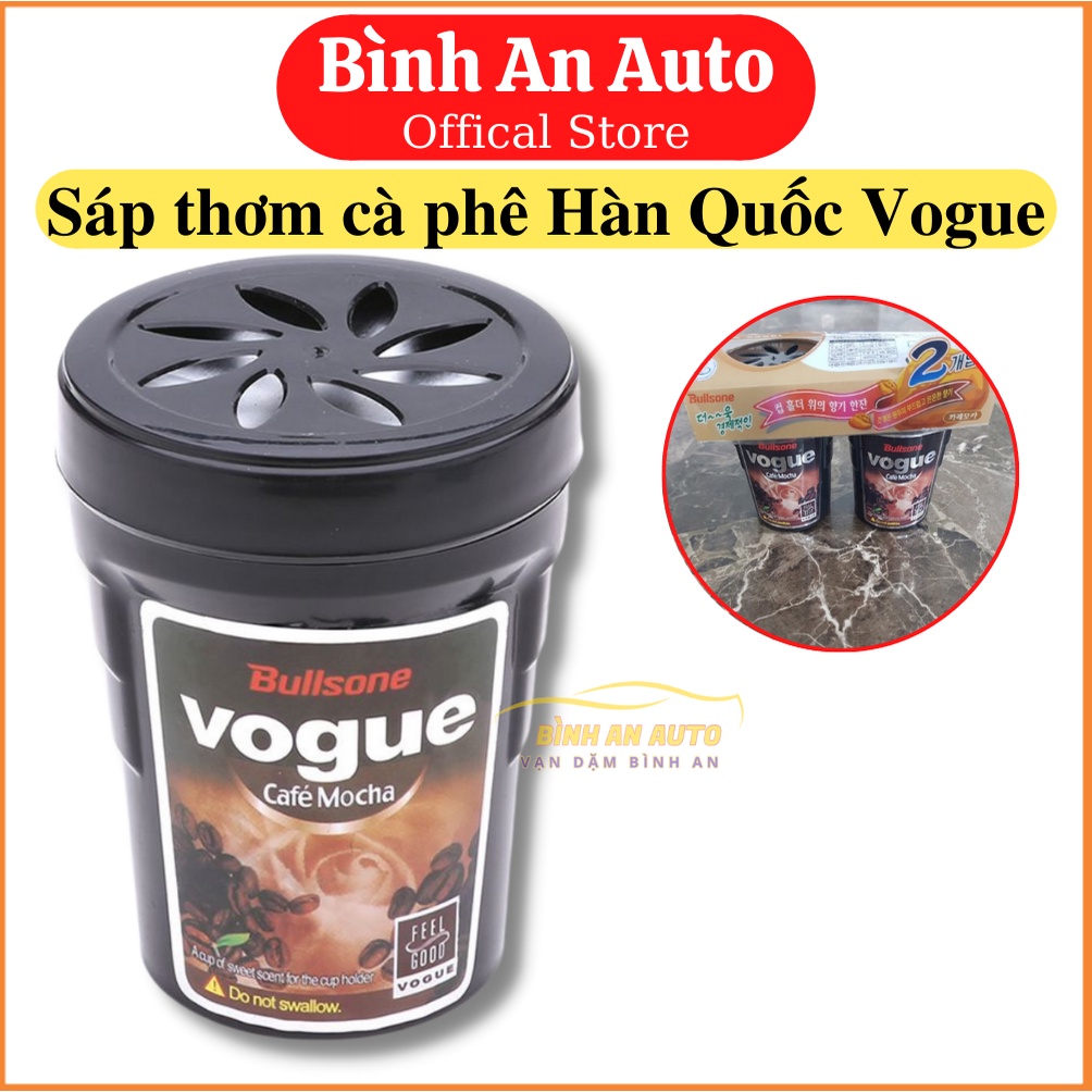 2 Hộp sáp thơm hương cafe Hàn Quốc Vogue khử mùi trên xe hơi - nhà cửa - Bình An Auto