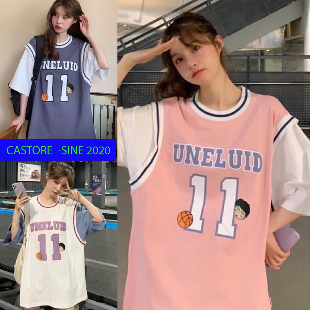 Áo bóng rổ uneluid oversize tay lỡ form rộng có ảnh thật - CAStore