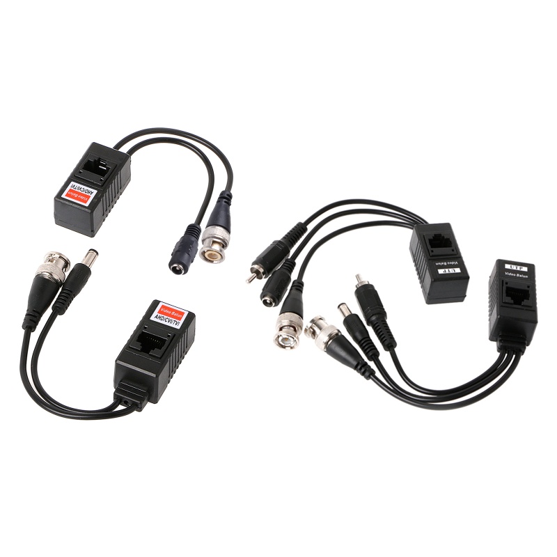 1 Cặp Thiết Bị Thu Phát Tín Hiệu Video BNC Sang RJ45 + Máy Quay CCTV