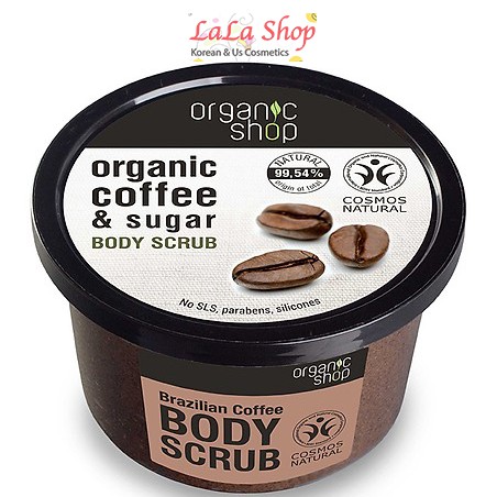 Tẩy Tế Bào Chết Body Organic Shop Coffee Sugar Body Scrub 250ml