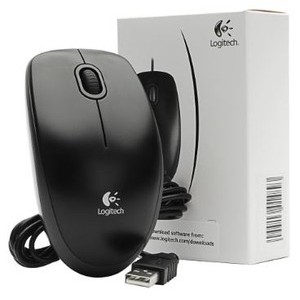 Chuột có dây Logitech B100 bấm êm bền bỉ - Hàng chính hãng