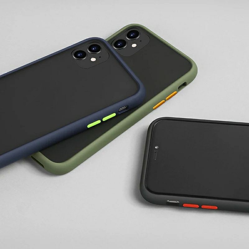 Ốp lưng mờ viền màu Siêu dày Chống va đập Tốt 7plus 8plus X XS XSMAX 11 PRO MAX