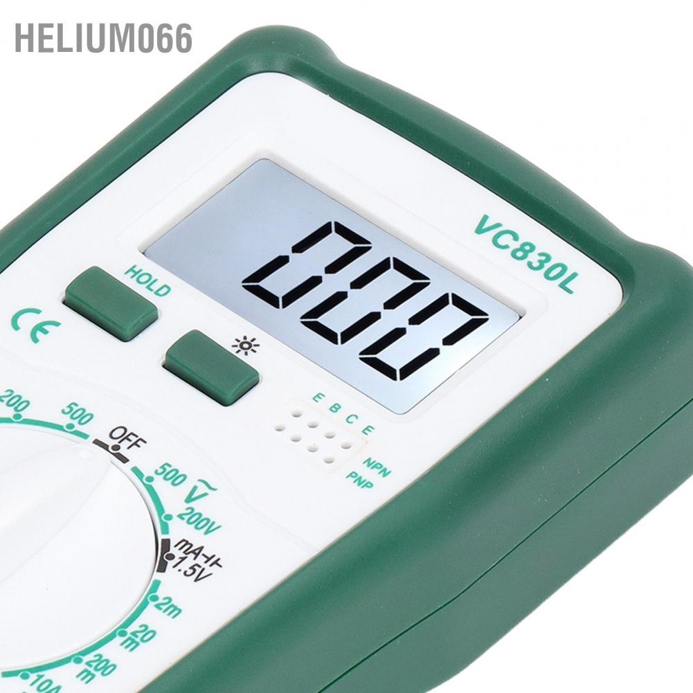 Máy đo vạn năng kỹ thuật số   Màn hình LCD Đồng hồ vạn năng điện áp kỹ thuật số đa chức năng Bộ kiểm tra điện trở hiện tại VC830L  Helium066