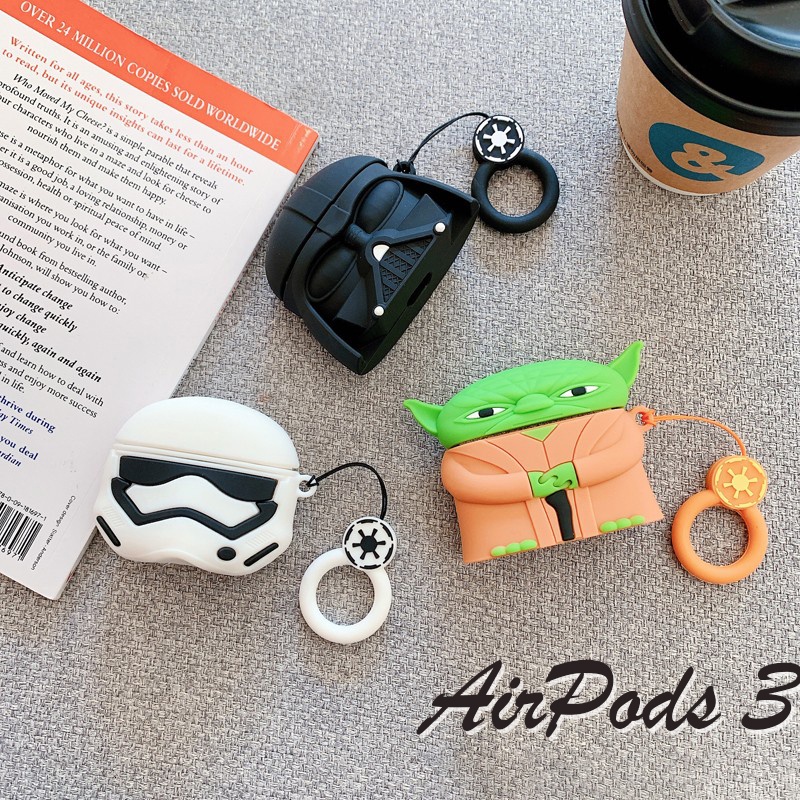 Vỏ Bảo Vệ Hộp Sạc Tai Nghe Airpods 3 Pro AirPods2gen Màu Đen Họa Tiết Samurai 2021 Ốp