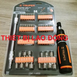 BỘ 42 MŨI VÍT VÀ 14 ĐẦU TUÝP TRUPER 18220