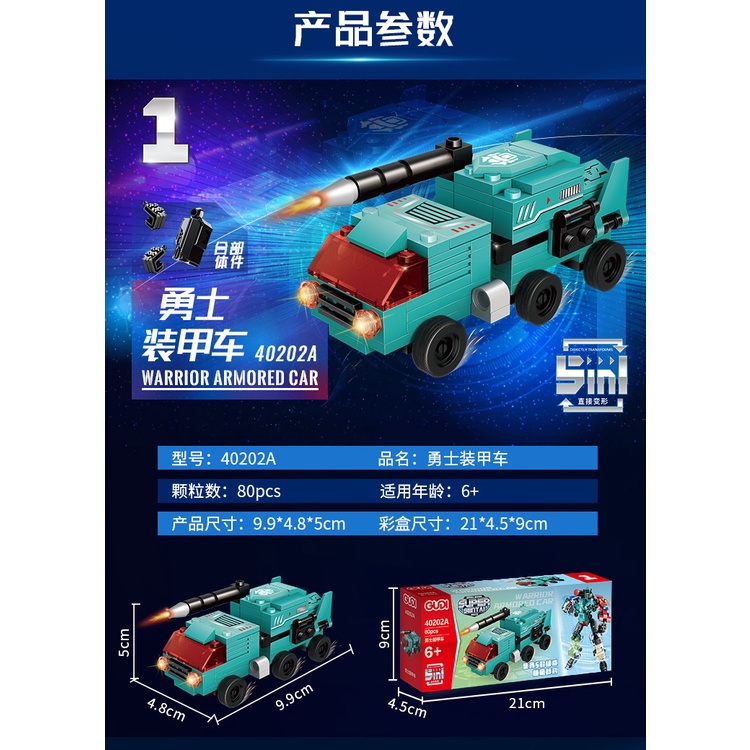 Mô Hình Đồ Chơi Lắp Ráp Năm Trong Một Cho Bé Trai 40202