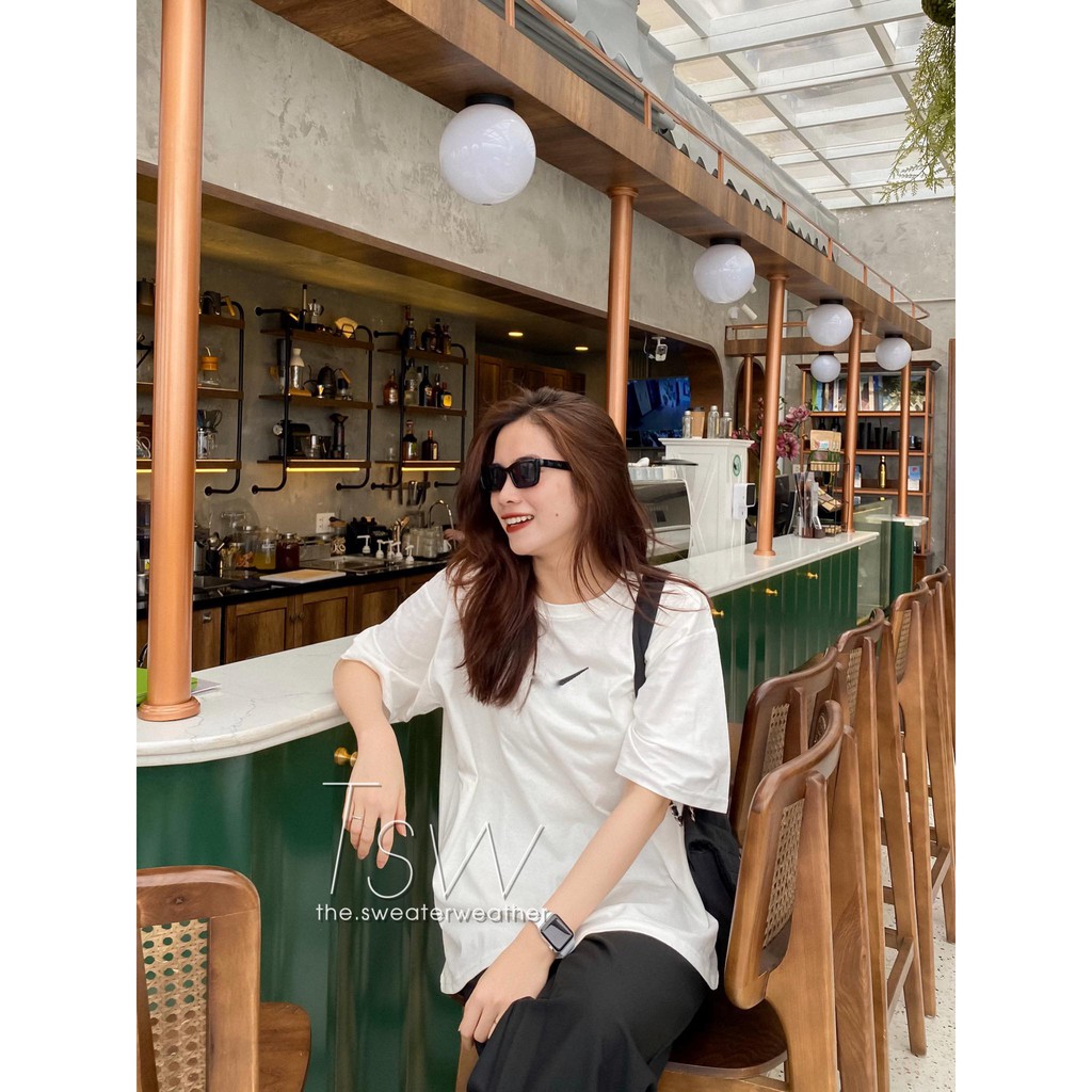 [Mã SKAMA06 giảm 8% tối đa 50K đơn 250K] Áo phông rộng tay lỡ thêu logo (Ảnh thật) | BigBuy360 - bigbuy360.vn