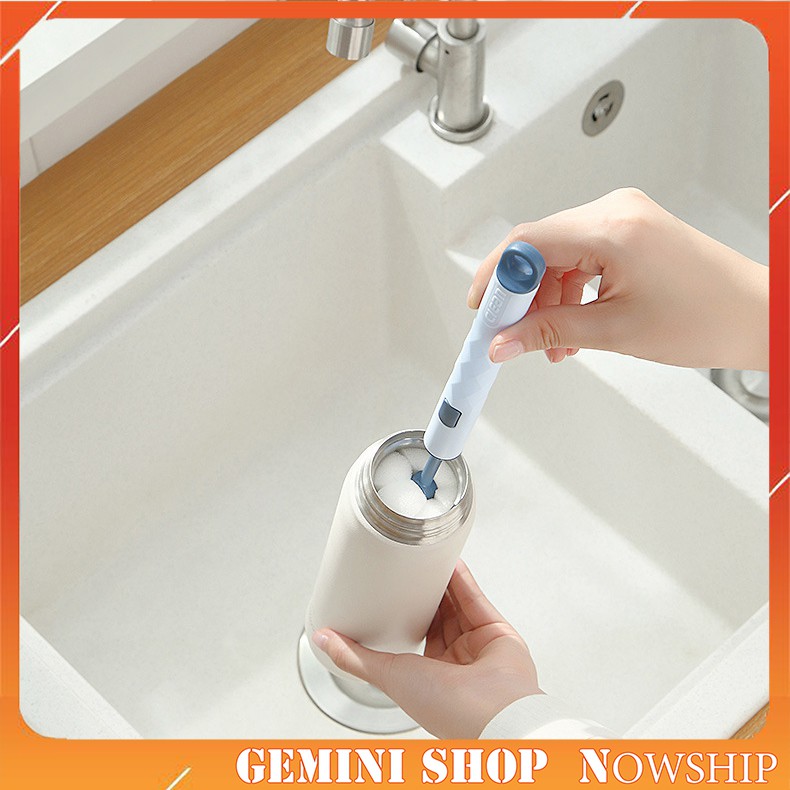 Cây Rửa Cốc Que Cọ Bình Sữa Rẻ bằng bọt biển có thể tháo rời RY177 GEMINI SHOP