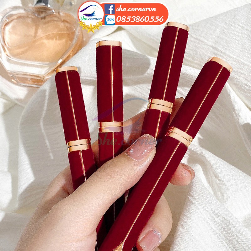 Bút kẻ mắt nước lâu trôi GECOMO Red Velvet Light Luxury 203009 nét mảnh dễ kẻ màu đen màu nâu