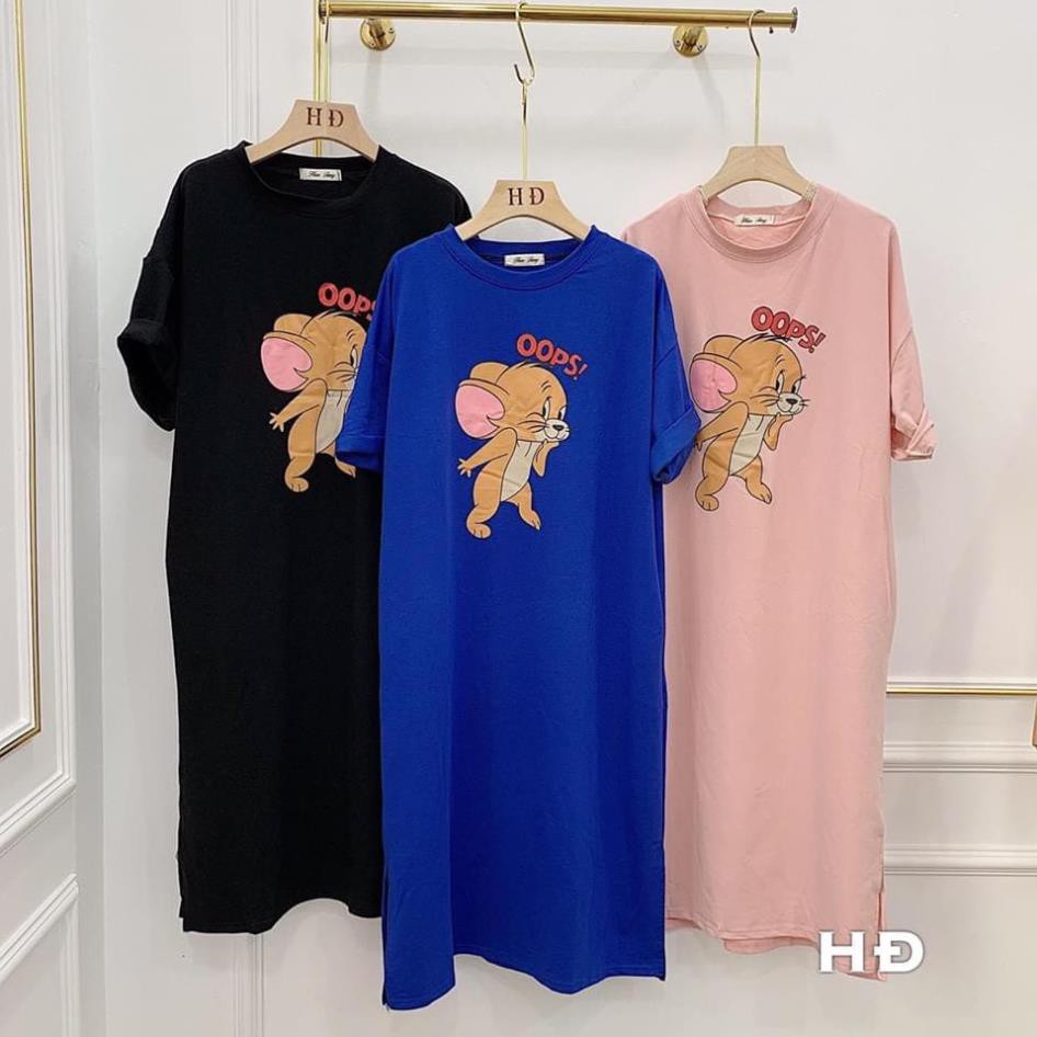 Đầm Suông Chú Chuột form Rộng, Full Màu, Có Túi Dáng Free size | BigBuy360 - bigbuy360.vn