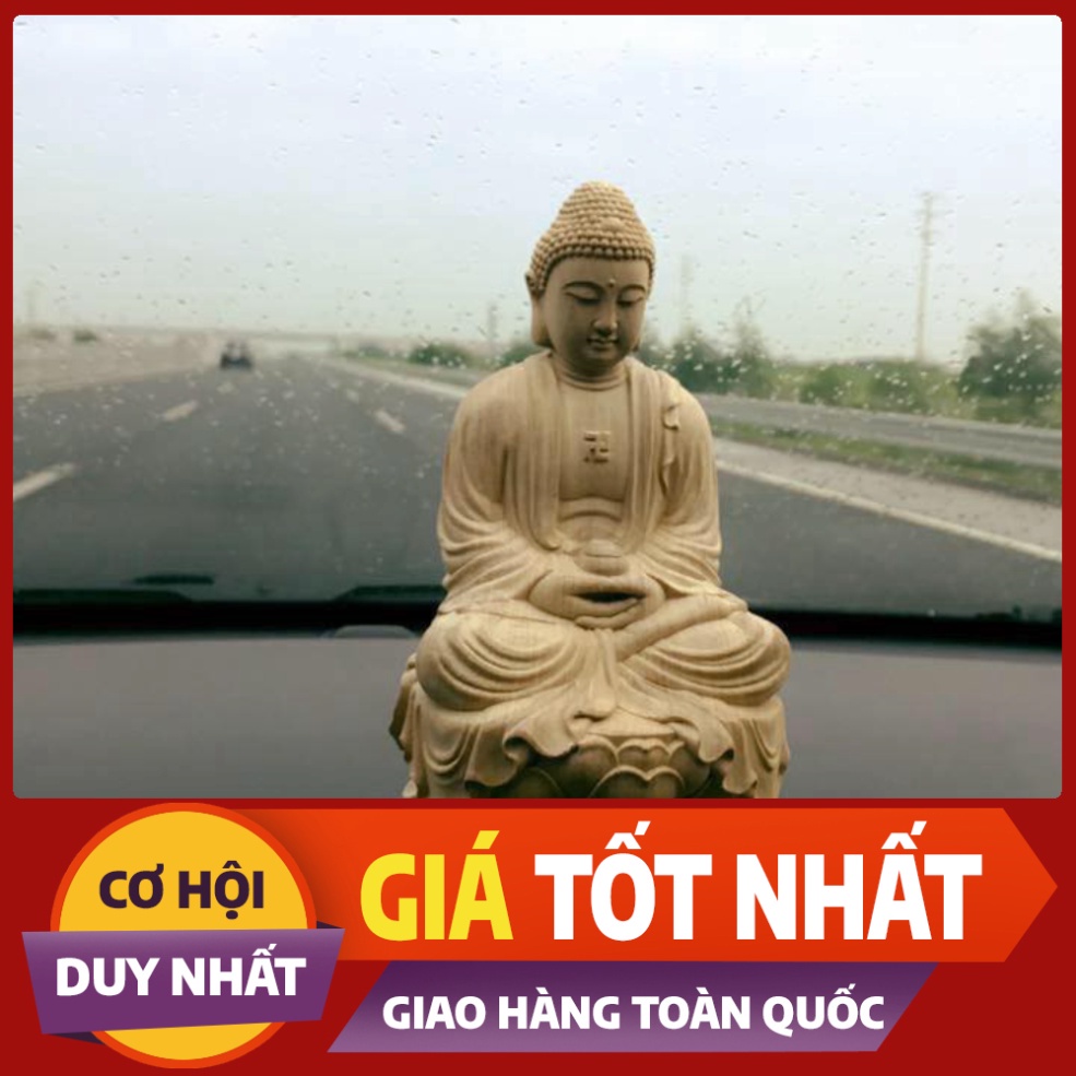 ((GIÁ GỐC )) Tượng Phật Di Lặc Gỗ Bá.ch Xanh Để Trên OTO Bàn Làm Việc-TẶNG 1 VÒNG ĐEO TAY