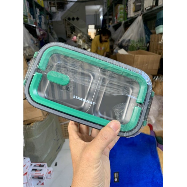 Hộp cơm giữ nhiệt 2 tầng inox nữ thần STARBUCKS,,,