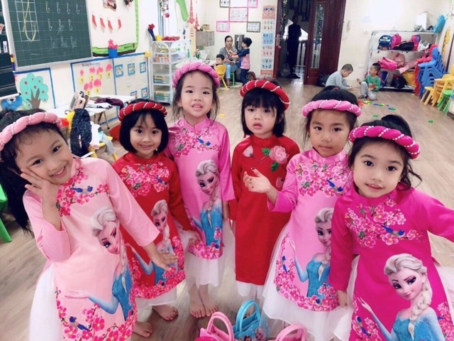 Áo dài elsa cho bé