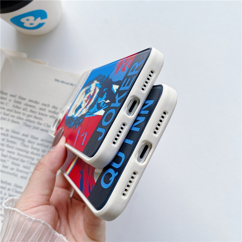 DC Comic Characters Harley Joker Couple Phone Case iPhone 12 Pro Max 12 Mini 11 Pro Max Soft TPU Silicone Square Cover iPhone 6 6s 7 8 Plus SE 2020 X XS MAX XR