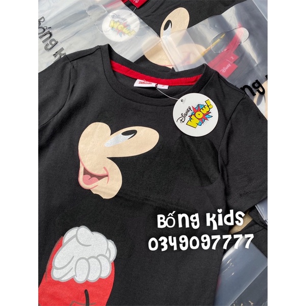 Áo Phông Bé Trai Mickey Xám Đen DN