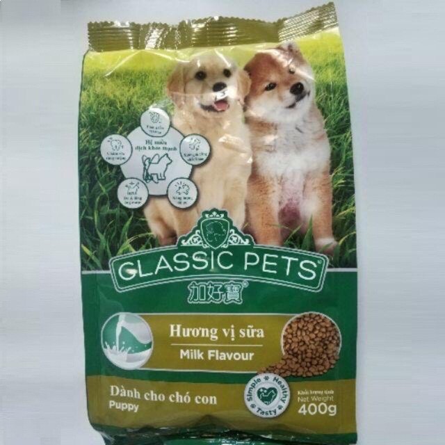 FREESHIP ĐƠN 50K_Thức ăn Classic Pets hương vị sữa cho chó con cao cấp 400g