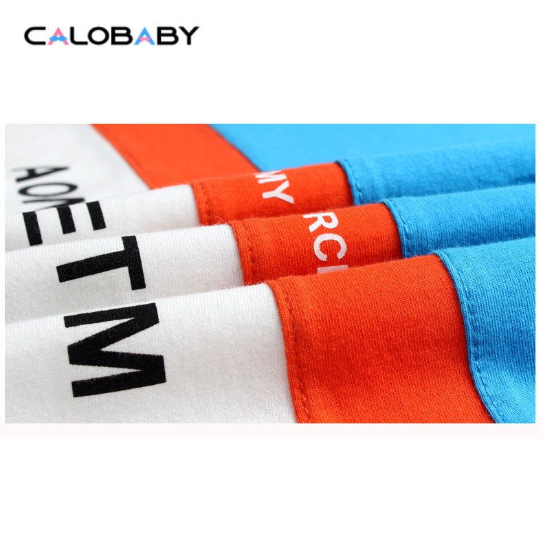 Hàng Mới Về Áo Thun Cotton Tay Ngắn In Chữ Tiếng Anh Màu Sắc Tương Phản Phong Cách Hàn Quốc Thời Trang Mùa Hè Cho Bé Trai